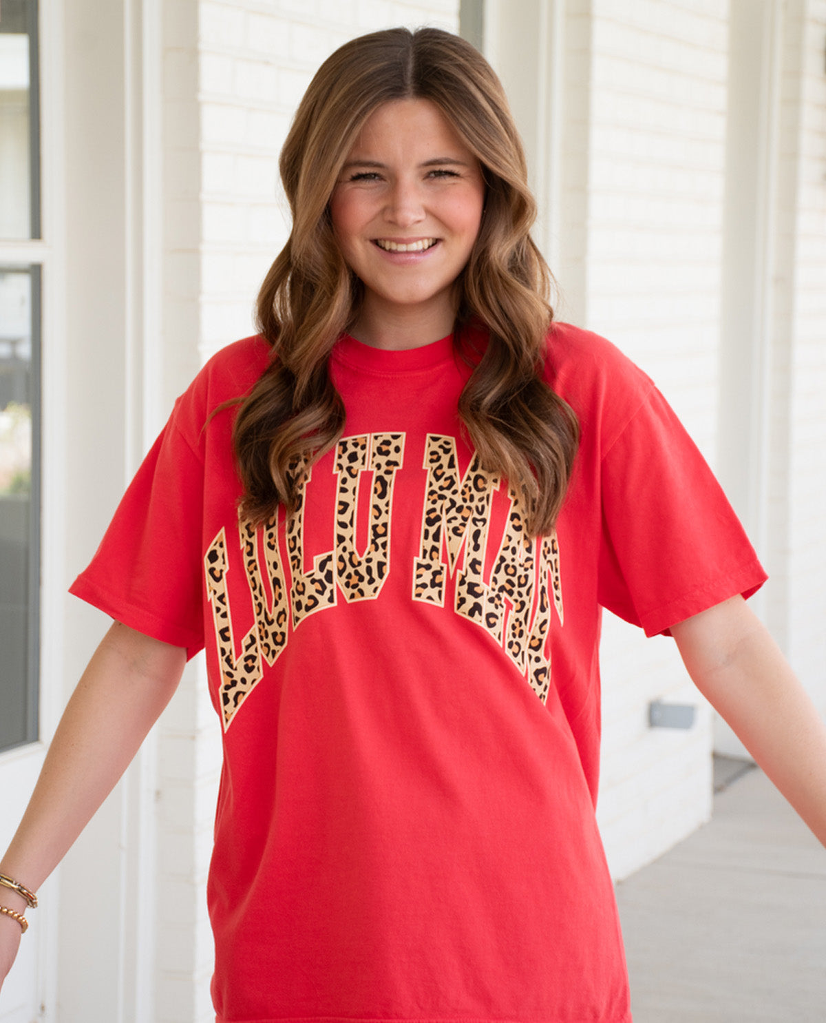 Lulu Mac Animal Print Short Sleeve Tee