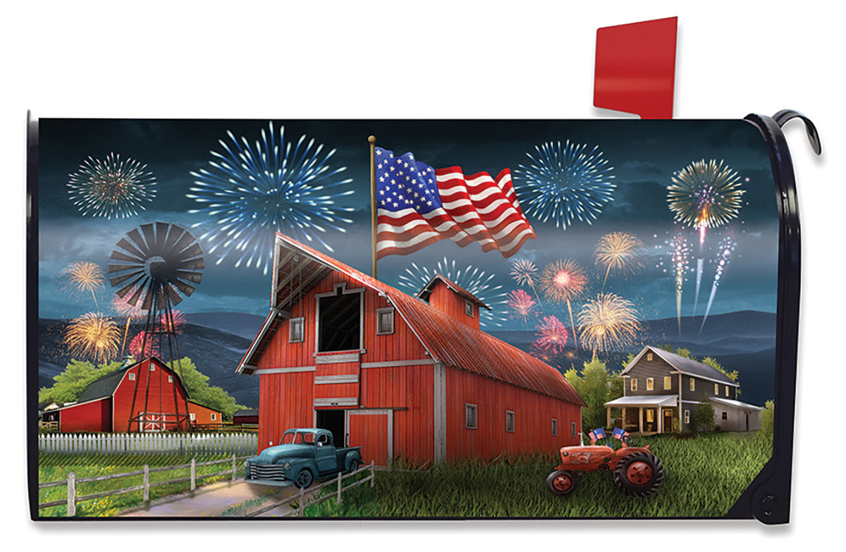 American Celebration Barn Mailbox Cover