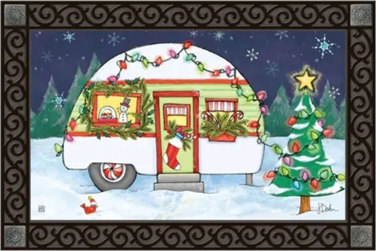 Christmas Camper Door Mat