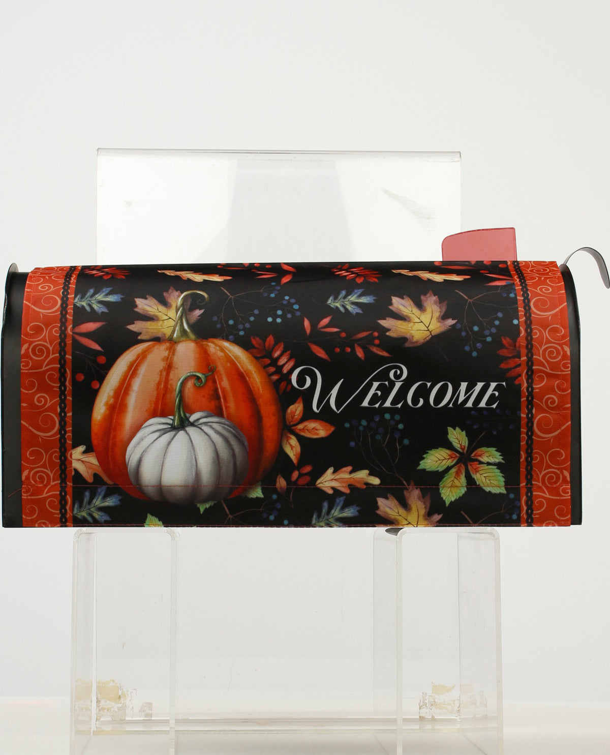 Fall Welcome Pumpkins Mailbox Cover