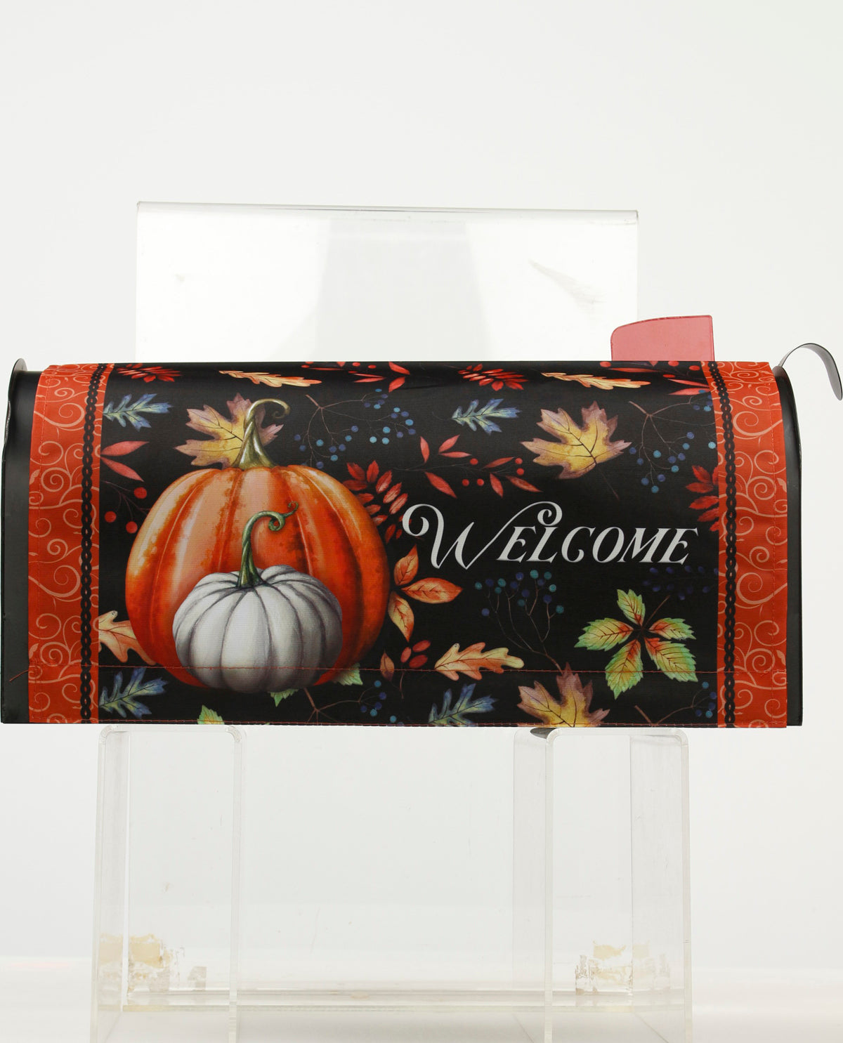 Fall Welcome Pumpkins Mailbox Cover