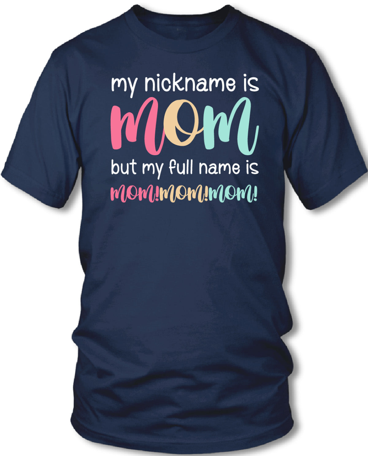 Missy Mom Mom Mom Short Sleeve Screen Tee