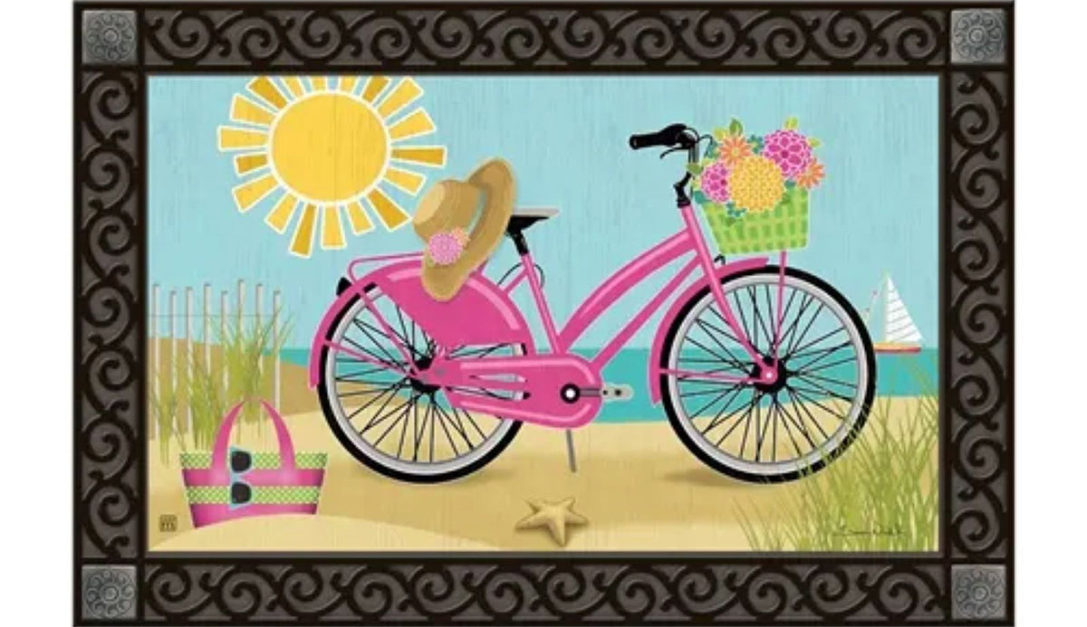 Morning Beach Ride Decorative Doormat