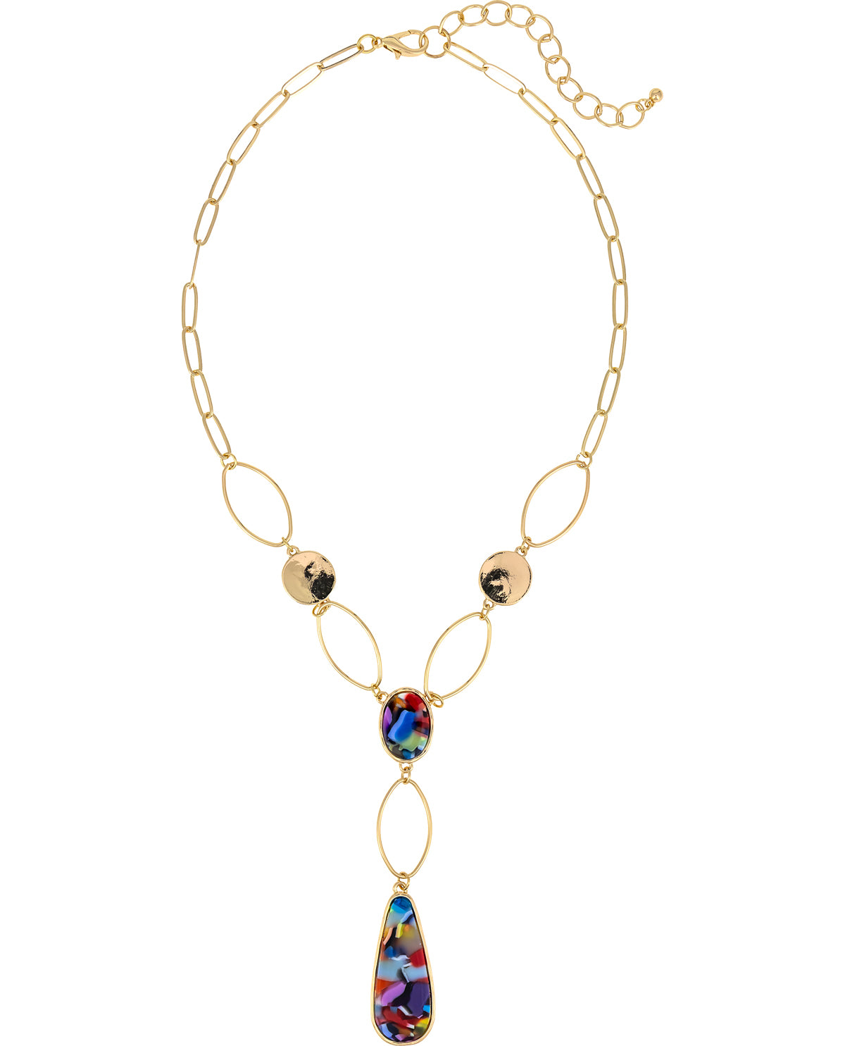 Studio By Dauplaise Gold Multi Link Y Necklace