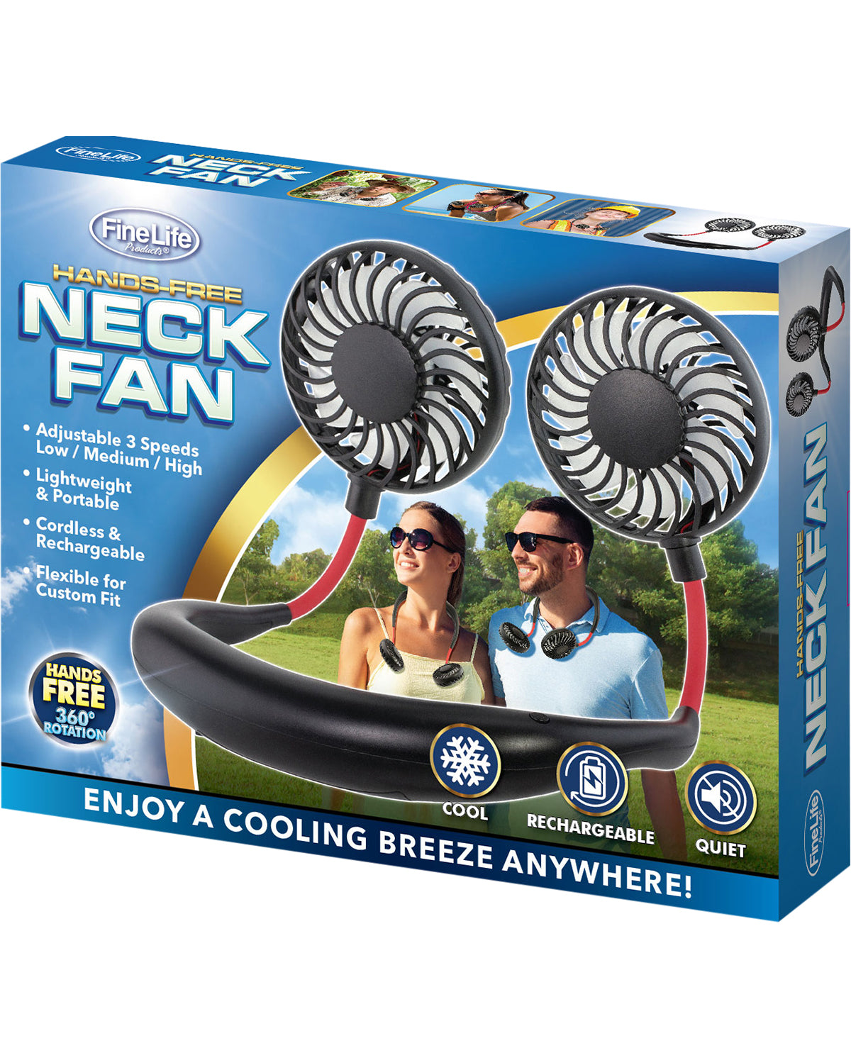 FineLife Hands Free Cooling Neck Fan