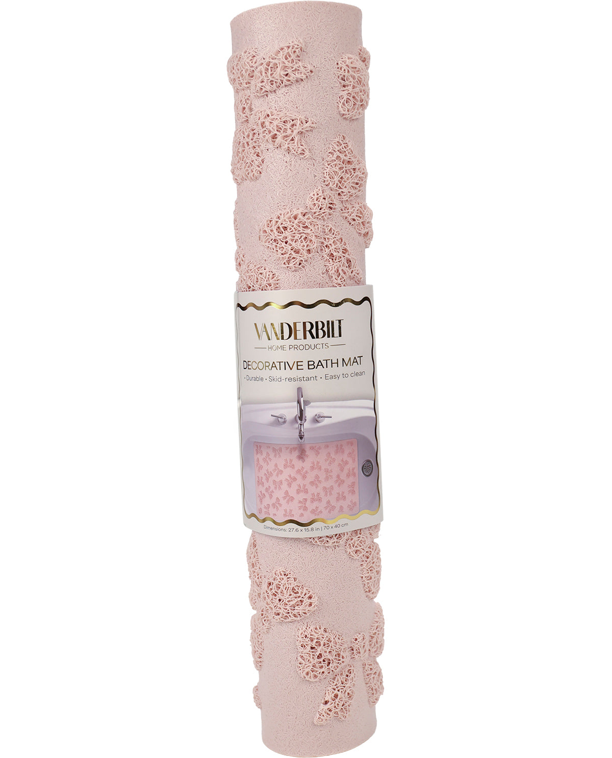 Blush Loofah Scallop Bow Bathmat