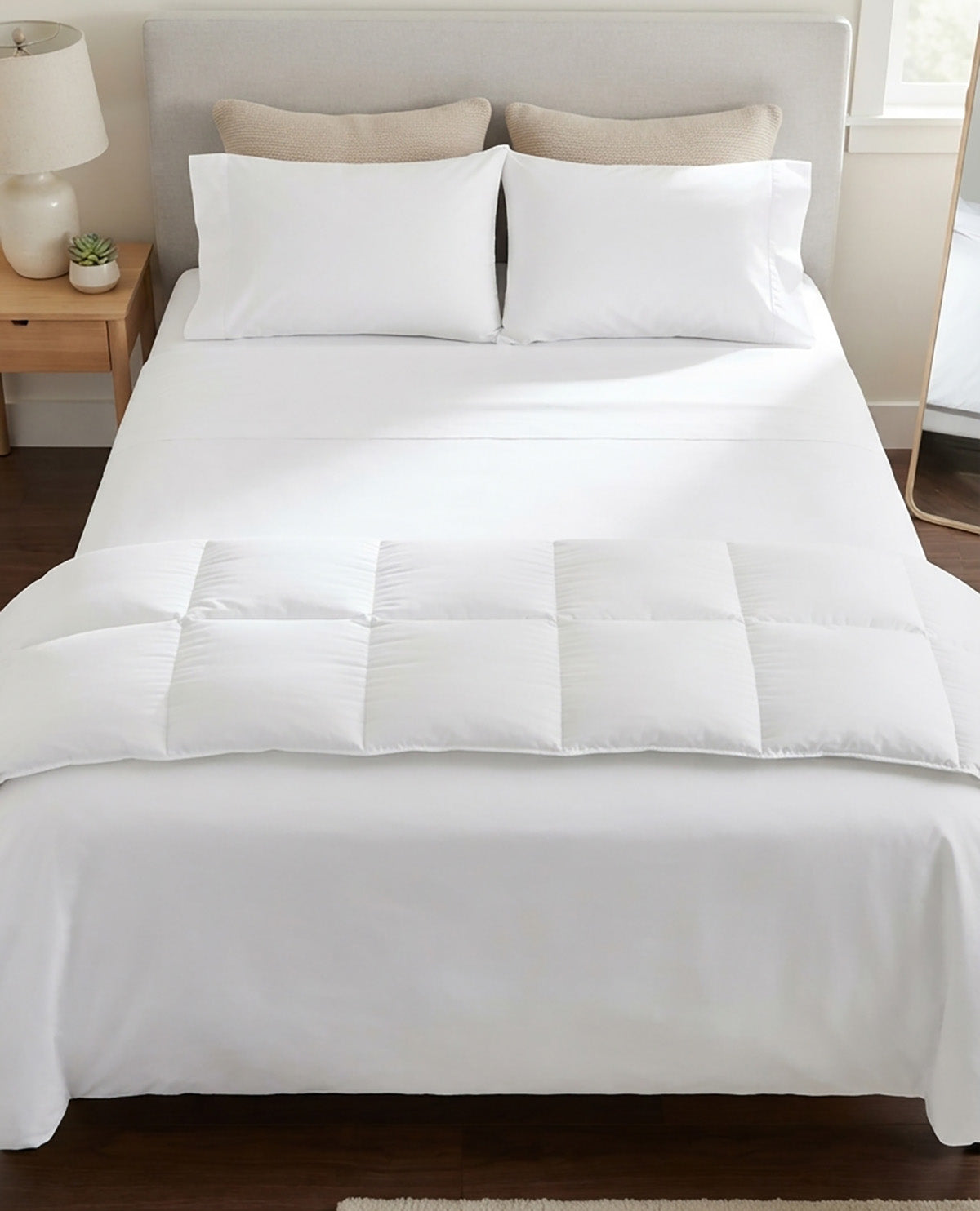 Core Essentials Queen White Soft Washed Sheet Set