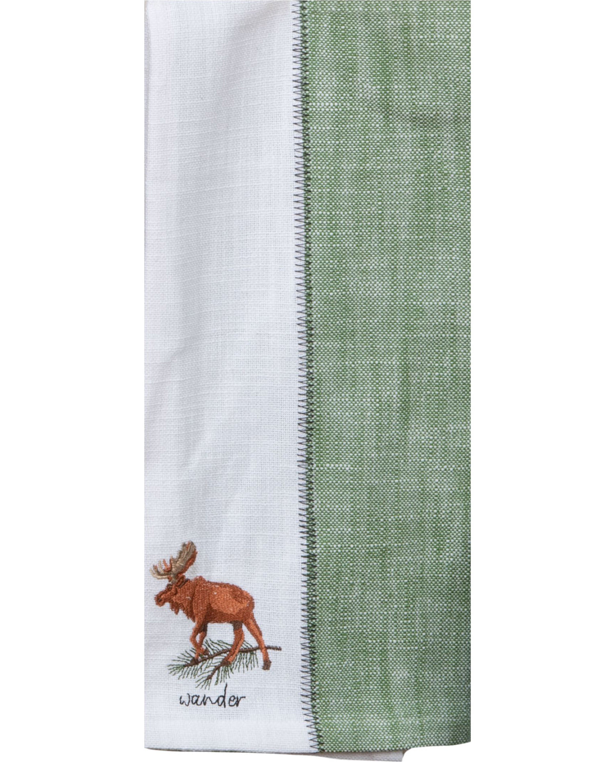 Pinecone Moose Two-Tone Dual-Purpose Kitchen Towel