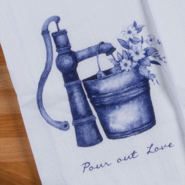 Blue & White Country Charm Kitchen Towel