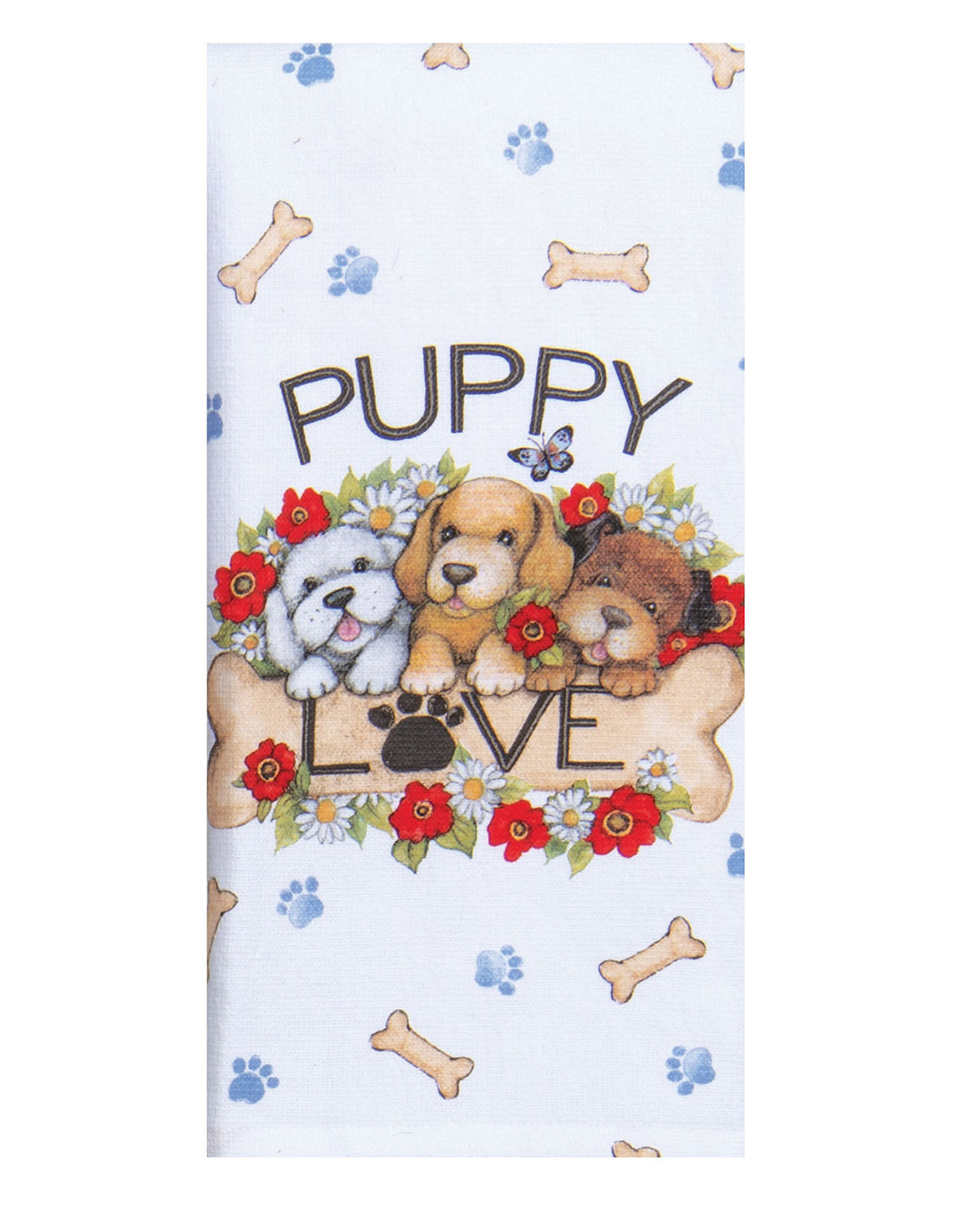 Puppy Love Dual-Purpose Terry Cotton Towel