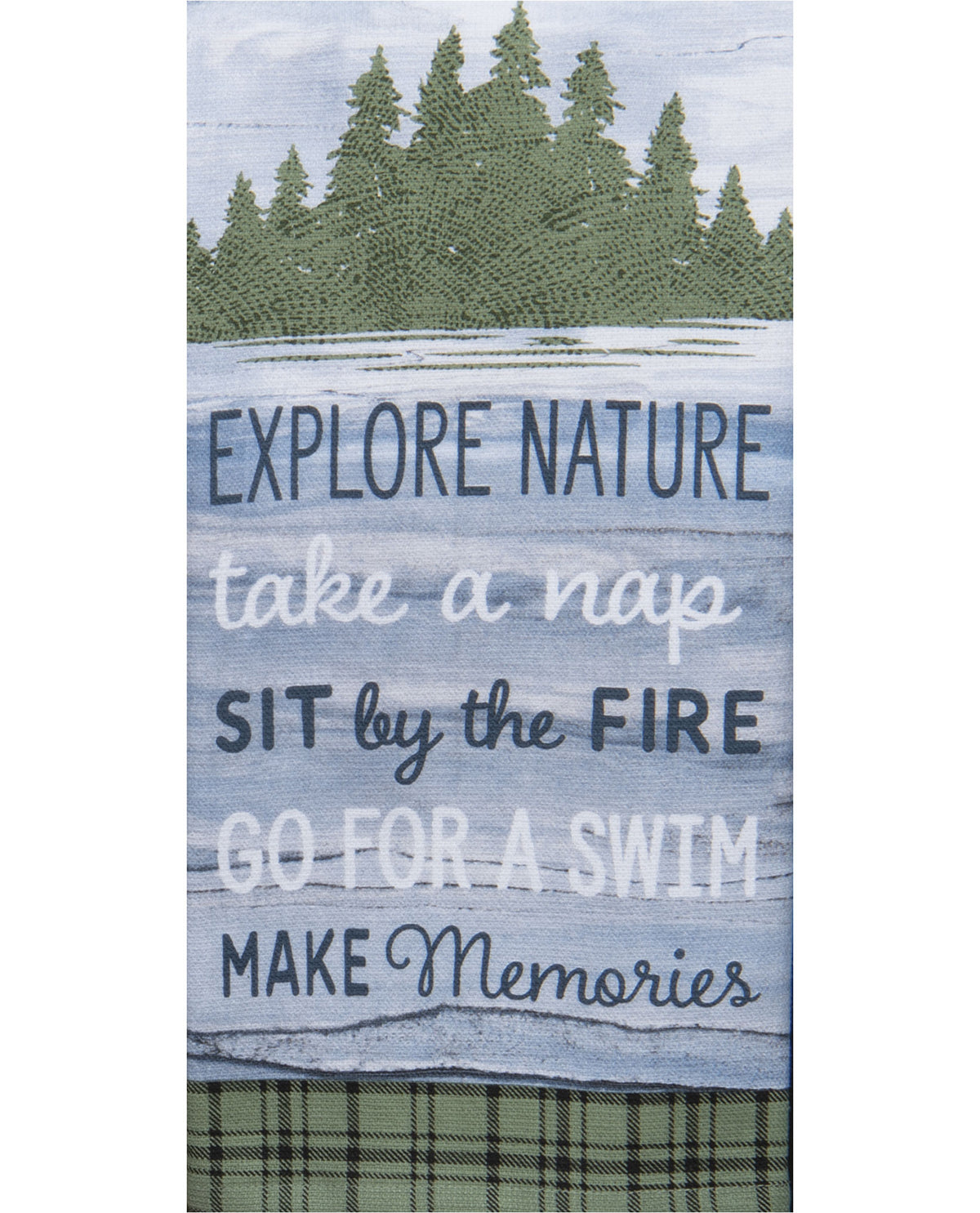 Cabin Life Rules Dual Purpose Terry Cotton Kitchen Towel