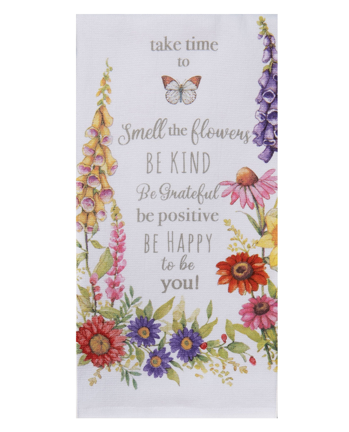 Garden Walk Smell the Flowers Terry Cotton Kitchen Towel