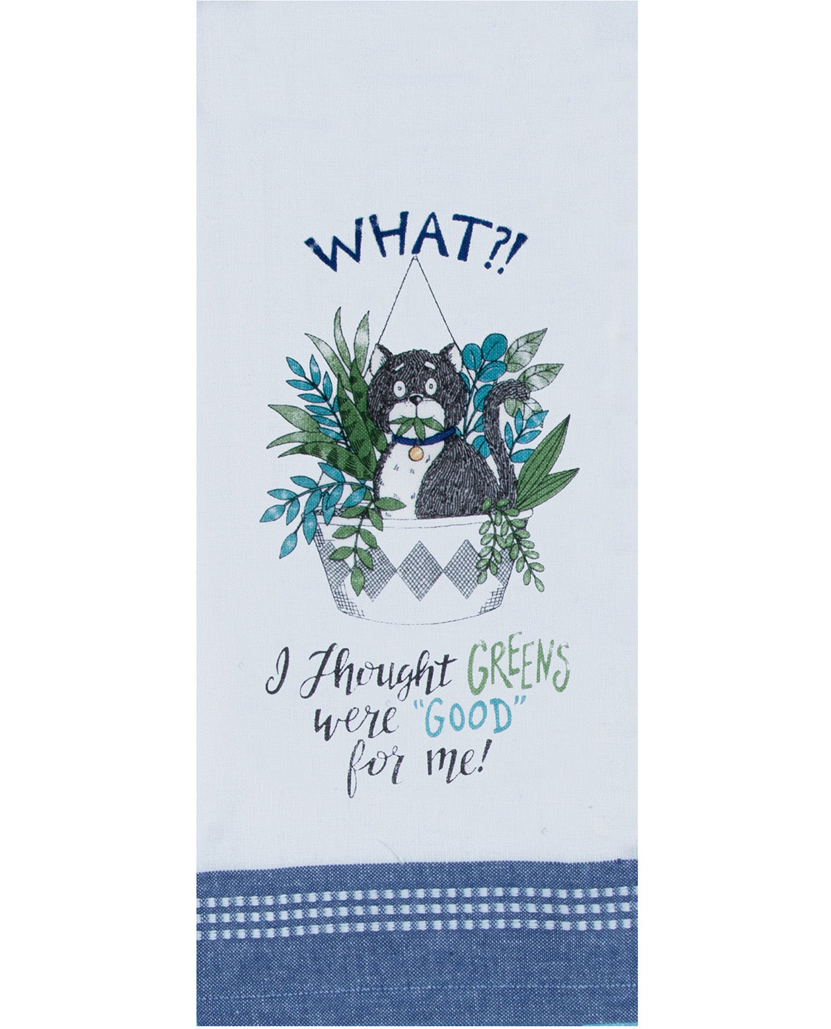 Snarkasms Funny Greens Are Good For Me Kitchen Towel