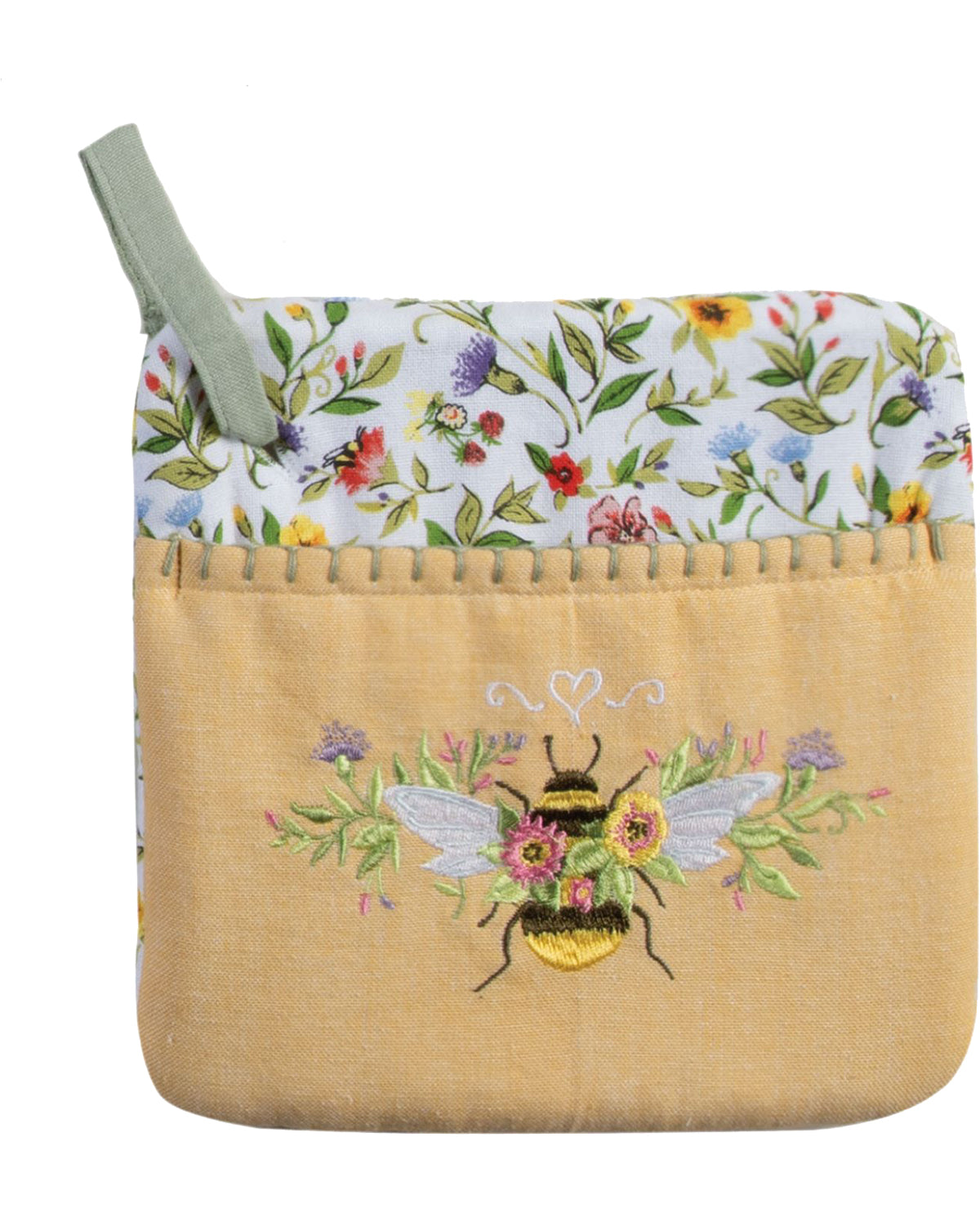 Bee Floral Pocket Mitt