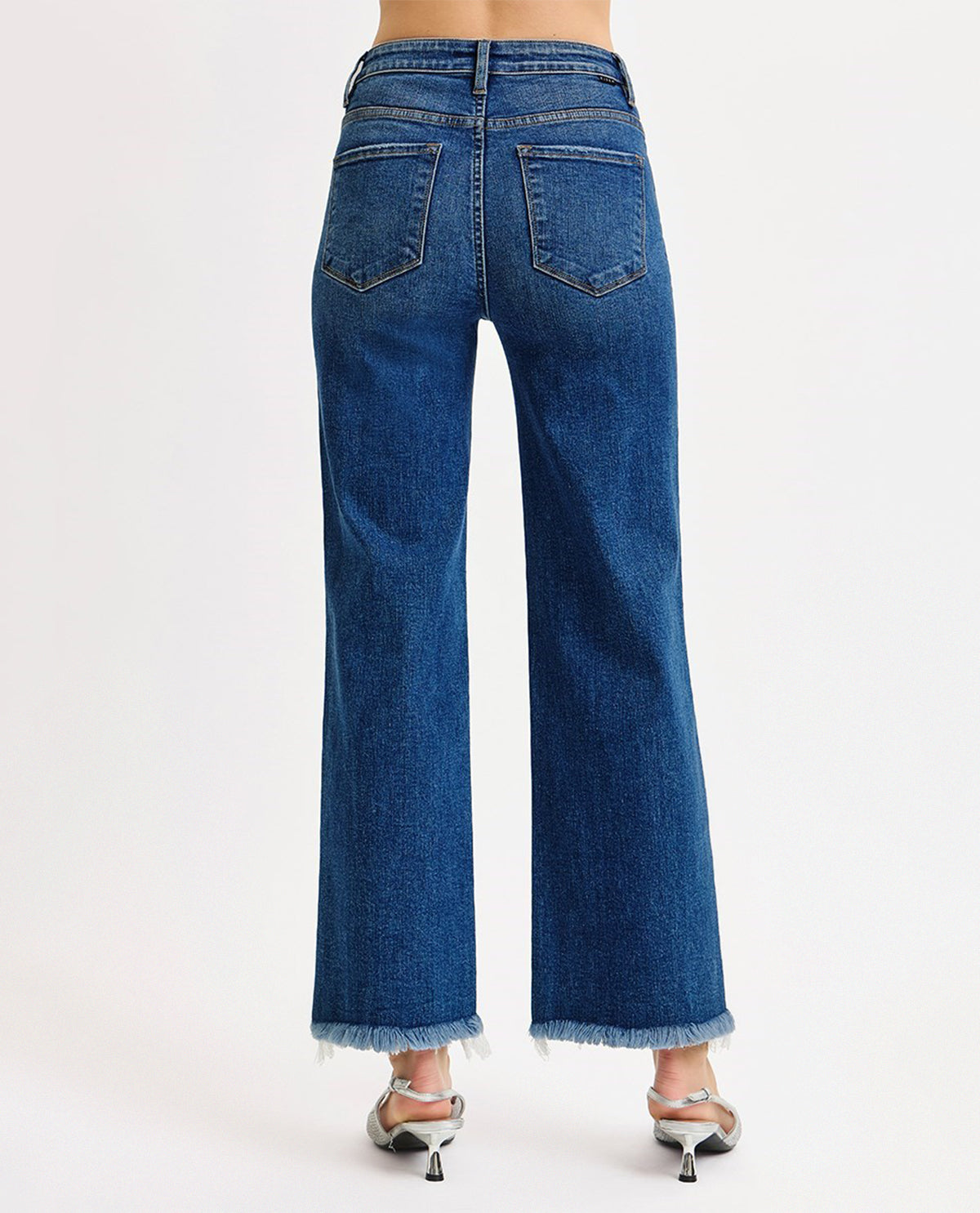 Risen High Rise Ankle Jeans Dark Denim
