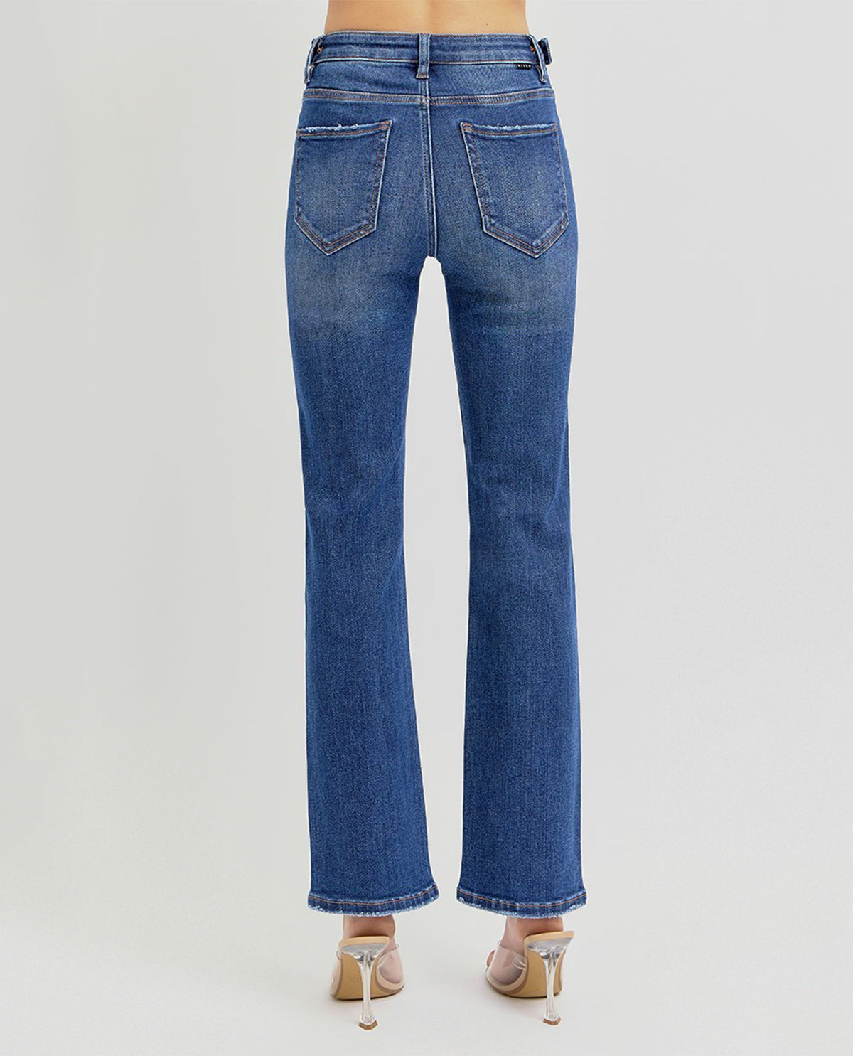 Risen High Rise Ankle Jeans Dark Denim