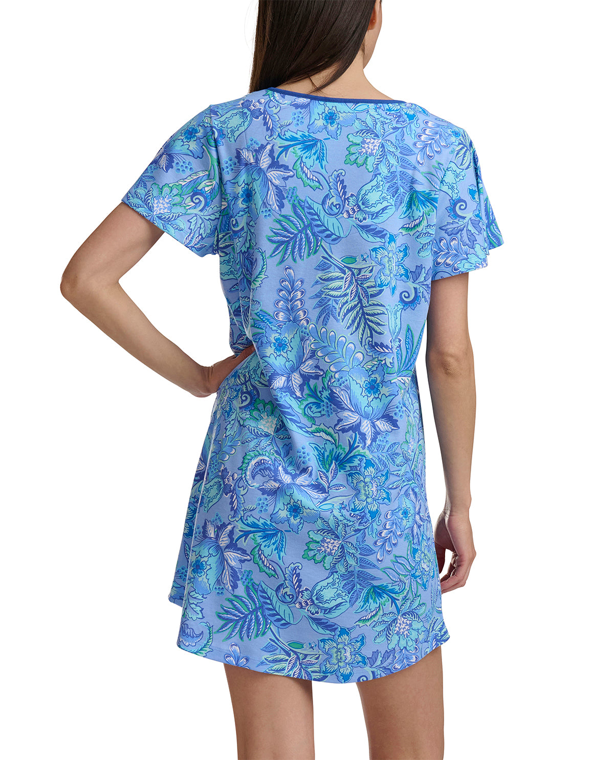 Karen Neuburger Flutter Sleeve Sleepdress Blue
