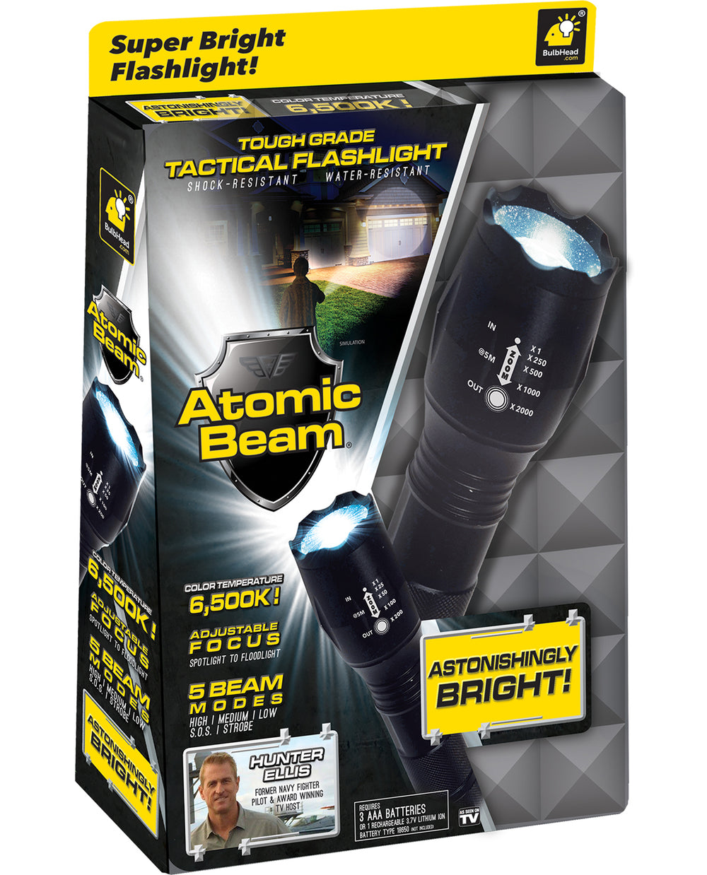 As Seen on TV Bulbhead Atomic Beam Flashlight