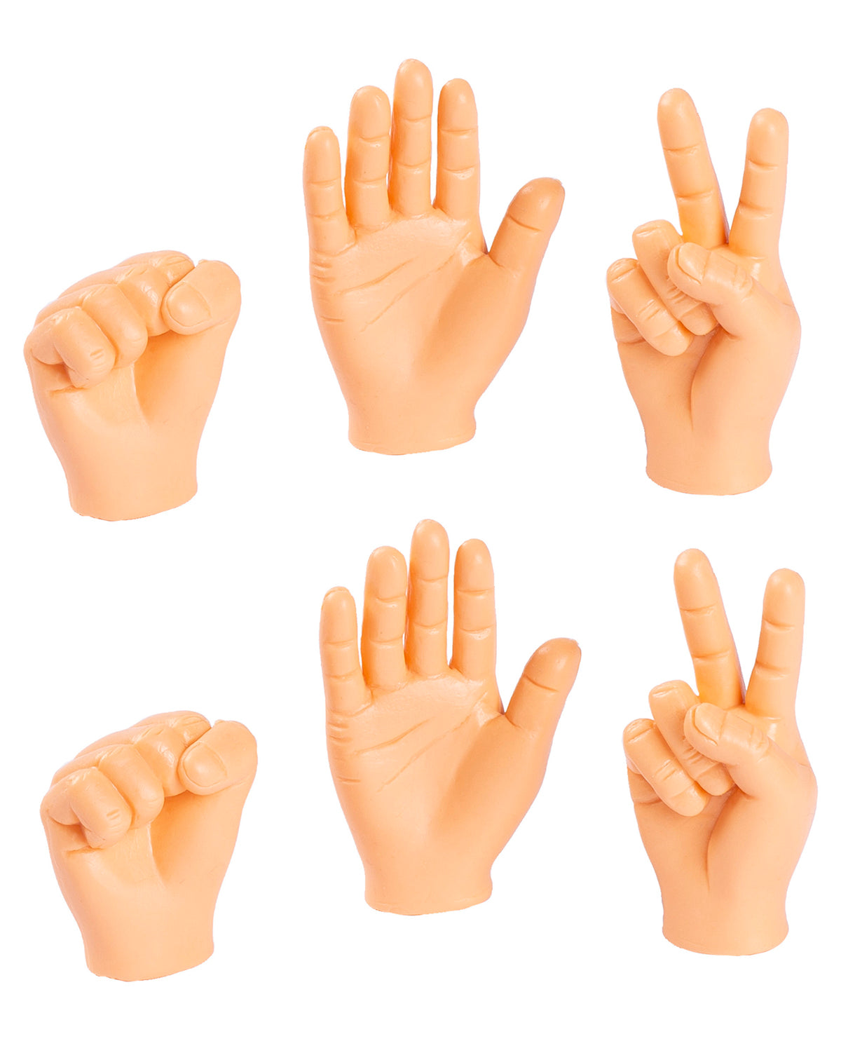 Rock, Paper, Scissors Finger Puppets - Six Pack