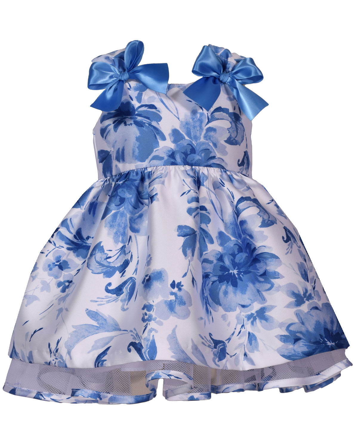 Bonnie Jean Toddler Girl Floral Bow Shoulder Dress