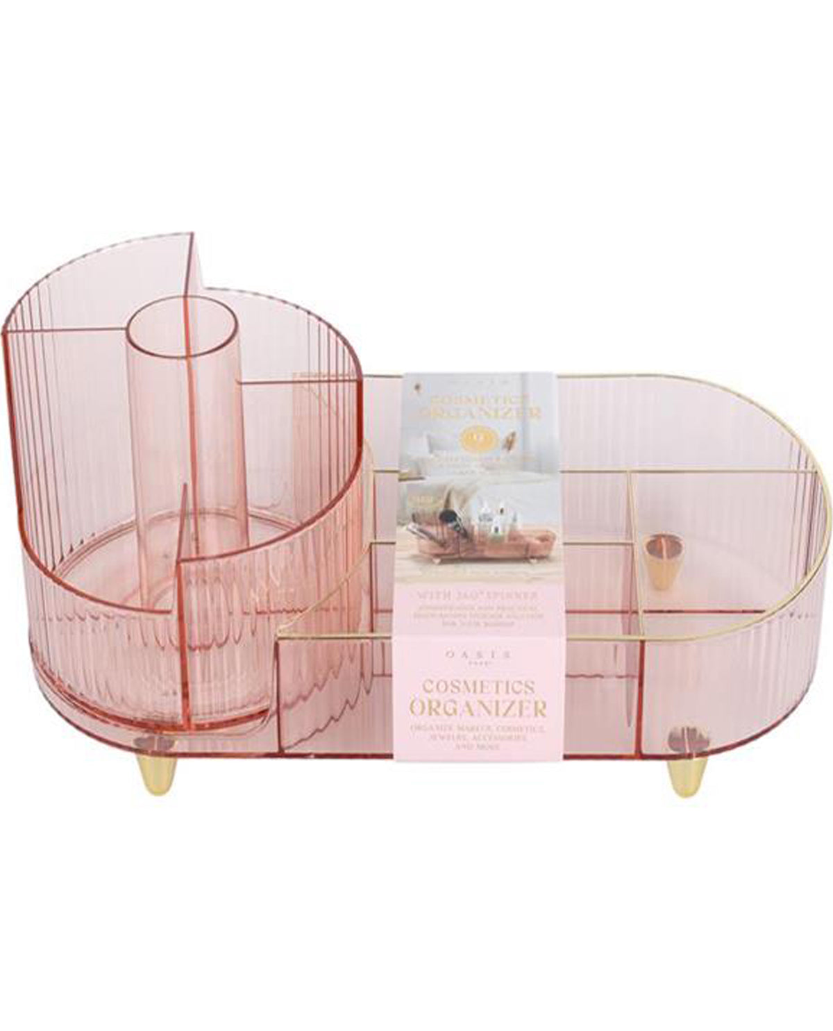 Fluted Cosmetic Organizer Ballerina Pink