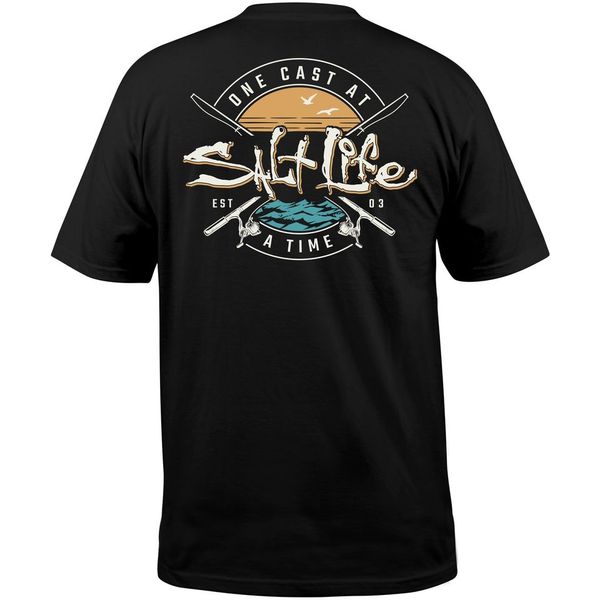 Salt Life Men's One Cast At A Time Short Sleeve Tee