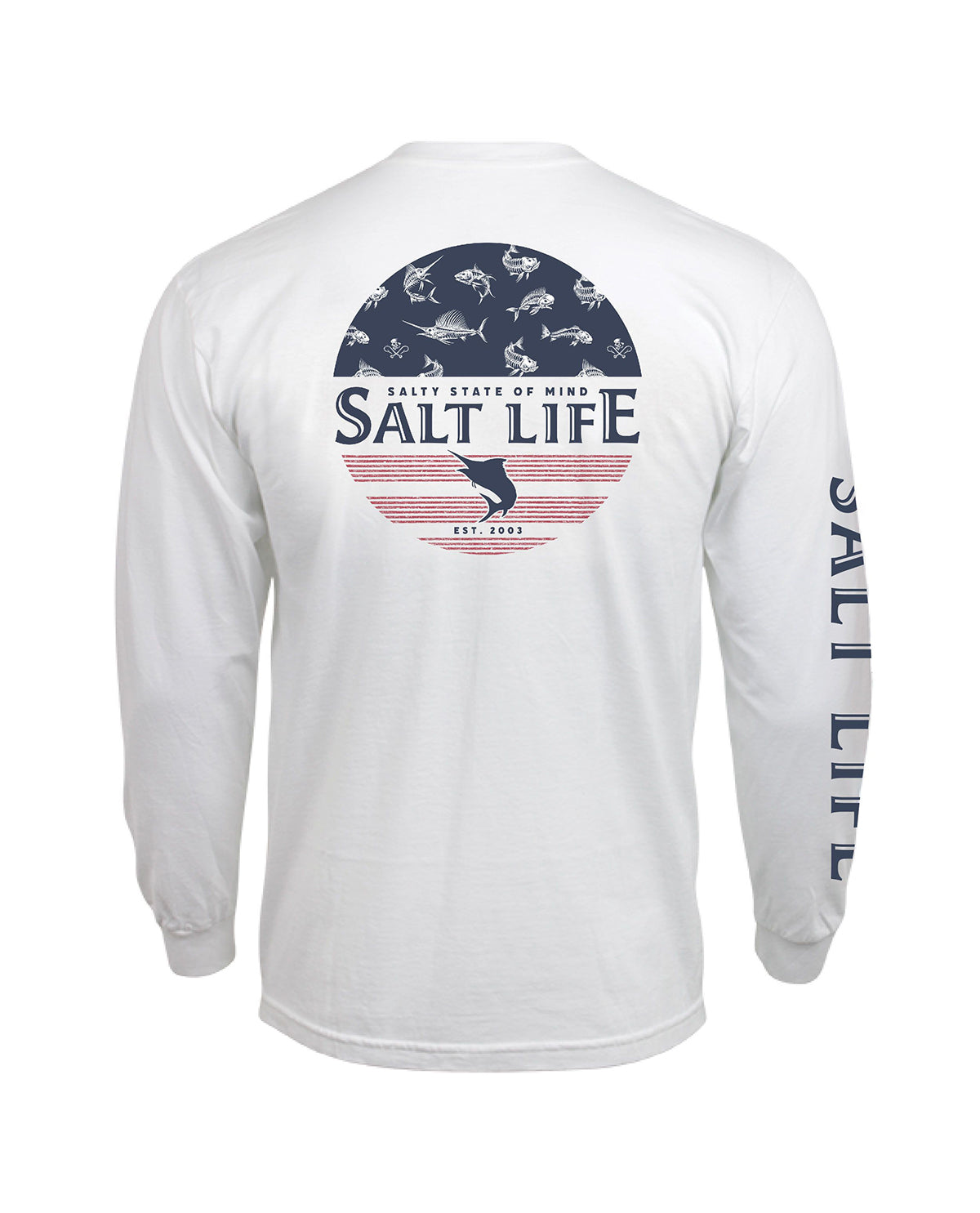 Salt Life Men's Salty Honor Bones Long Sleeve Tee