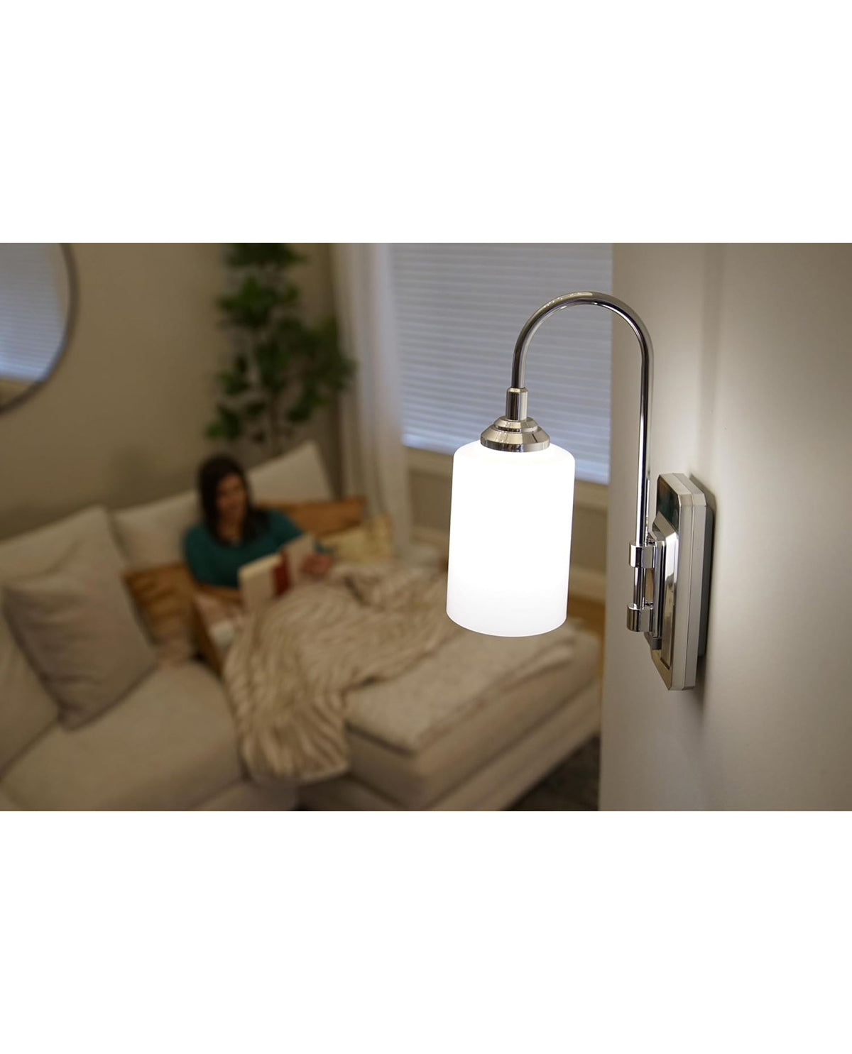 Smart Sconce Chrome - Dimmable Wireless Wall Light