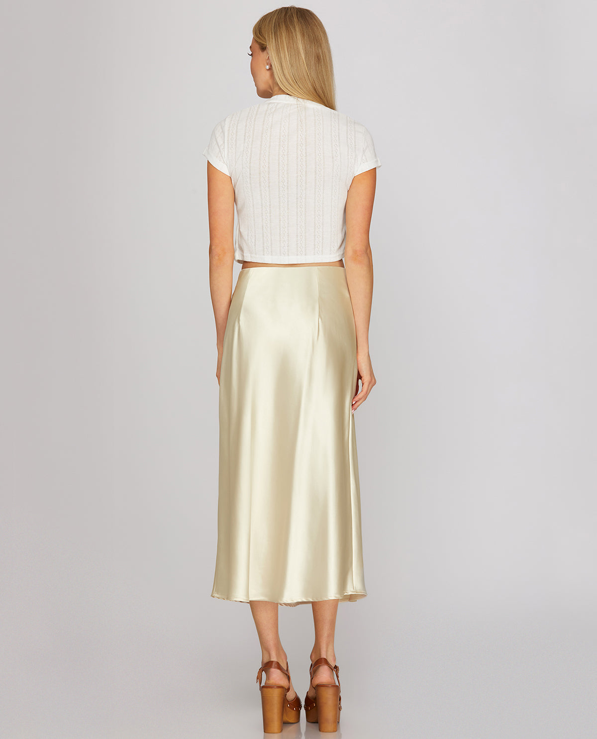 She & Sky Midi Skirt Cream