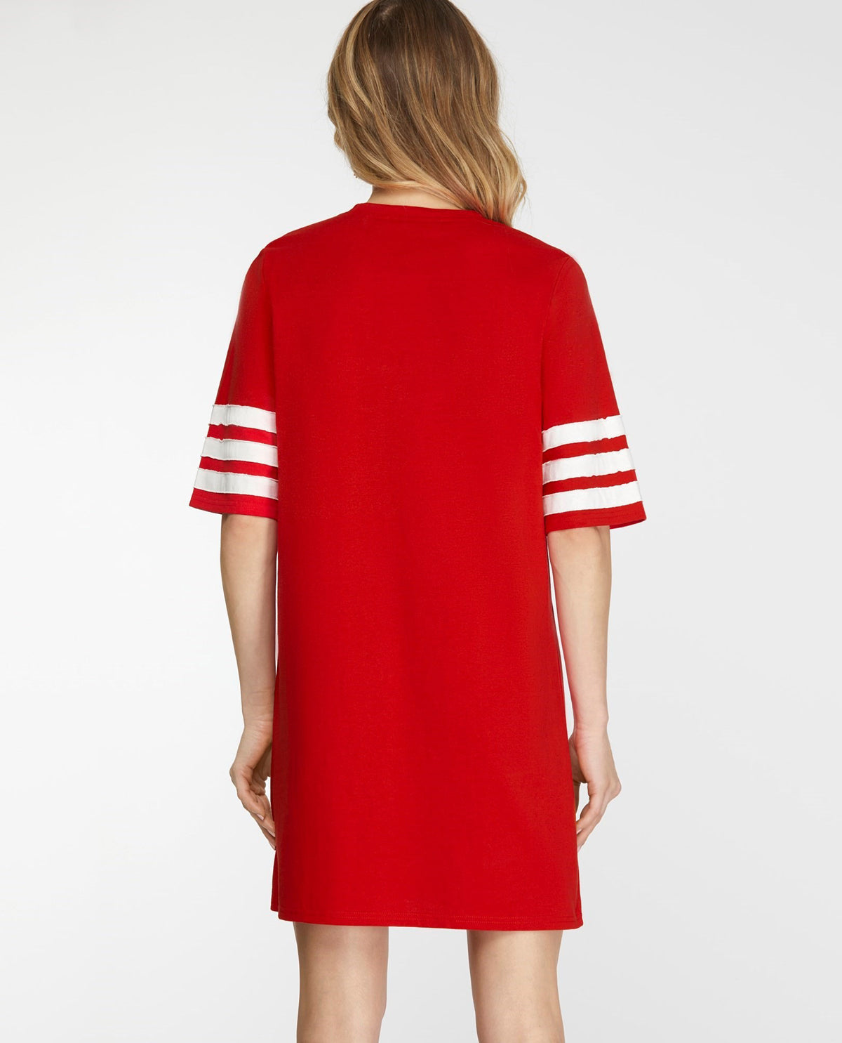 Sequin Football Patch T-Shirt Dress