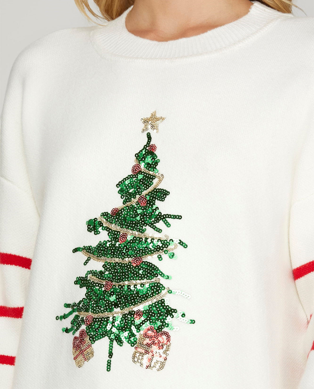 Sequin Christmas Tree Sweater