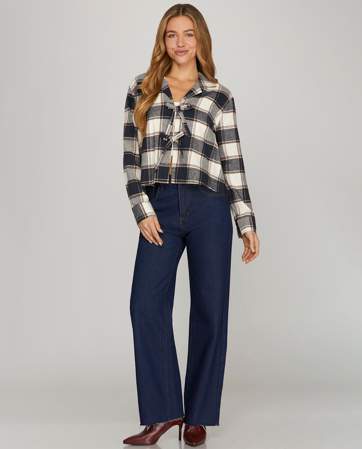 S&S Woven Plaid Collar Shirt