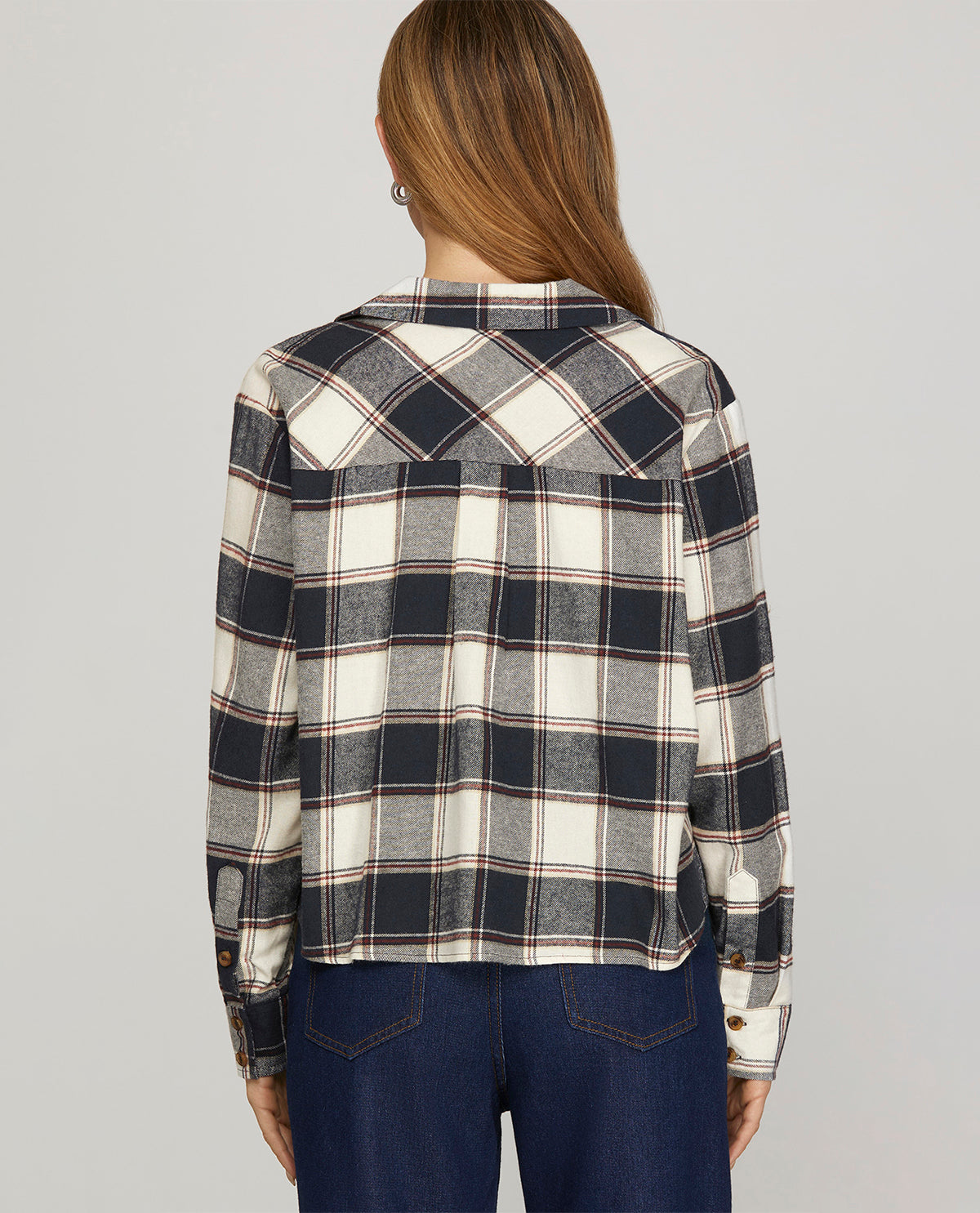S&S Woven Plaid Collar Shirt