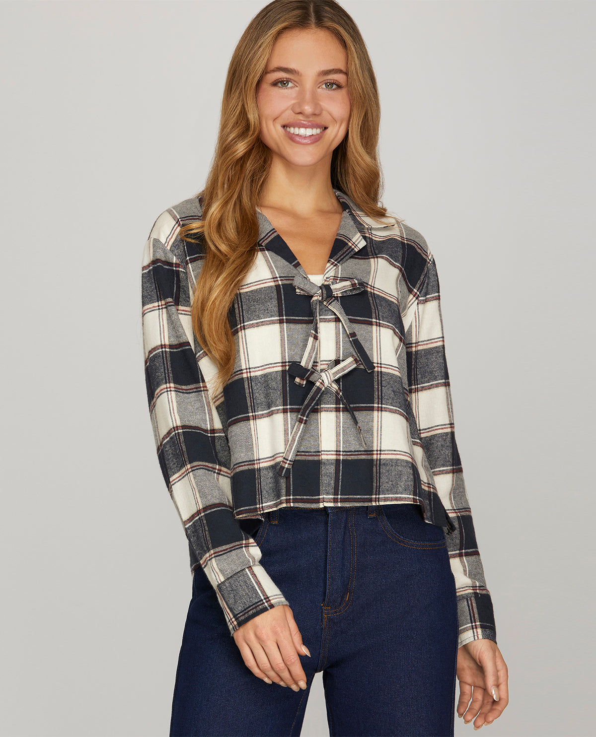 S&S Woven Plaid Collar Shirt