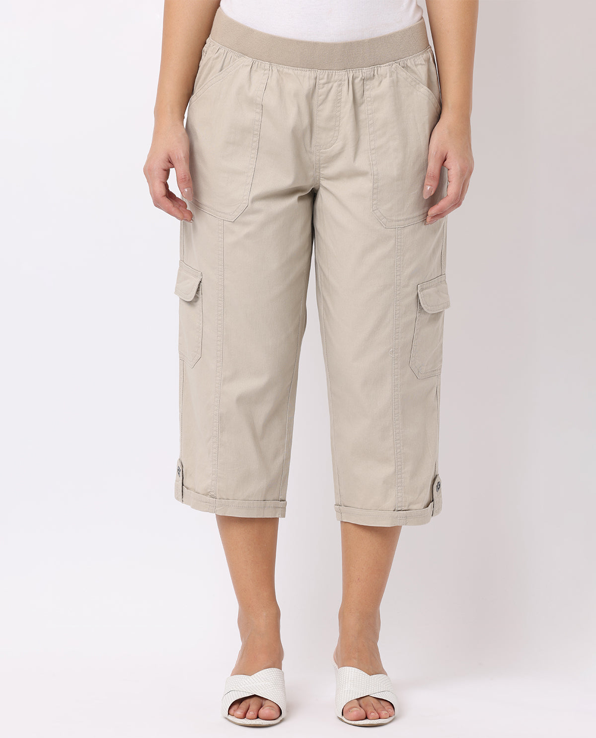 Dash Petite Utility Stretch Twill Cargo Capri