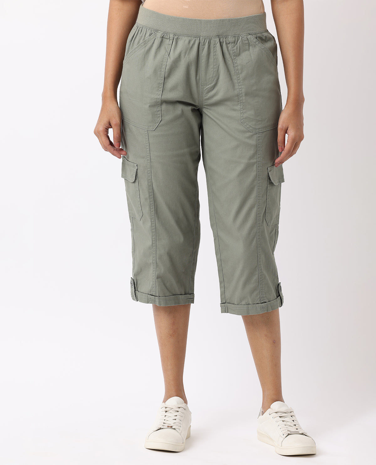 Dash Petite Utility Stretch Twill Cargo Capri