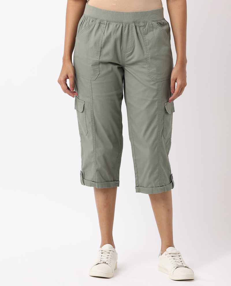 Dash Petite Utility Stretch Twill Cargo Capri