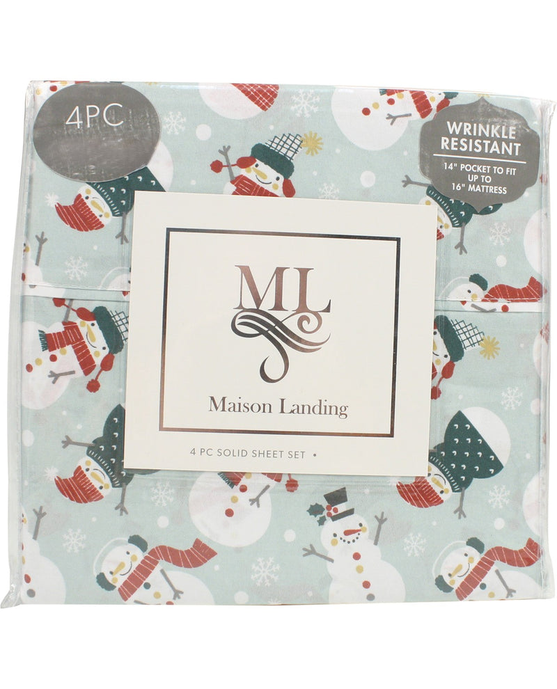 King Christmas Snowman Sheet Set Hamrick's Shop