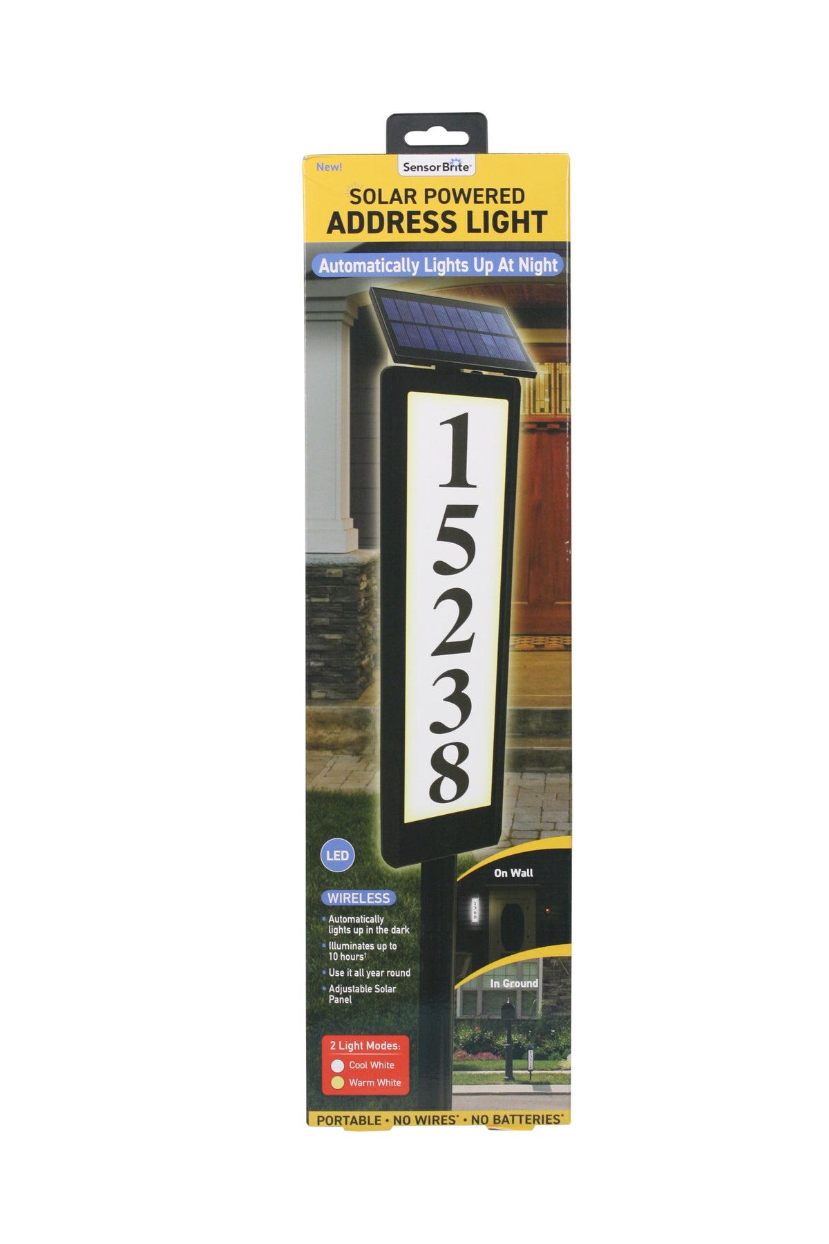 Sensor Brite Solar Powered Address Light