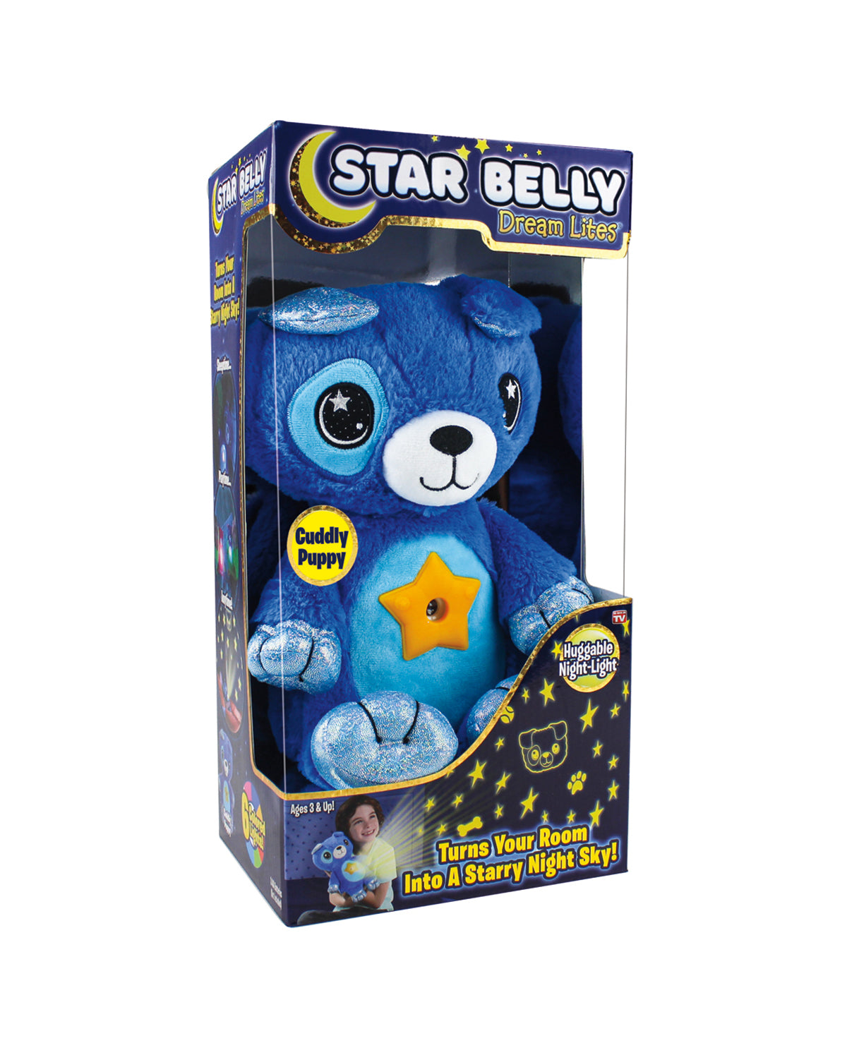 Star Belly Dream Lites Cuddly Blue Puppy