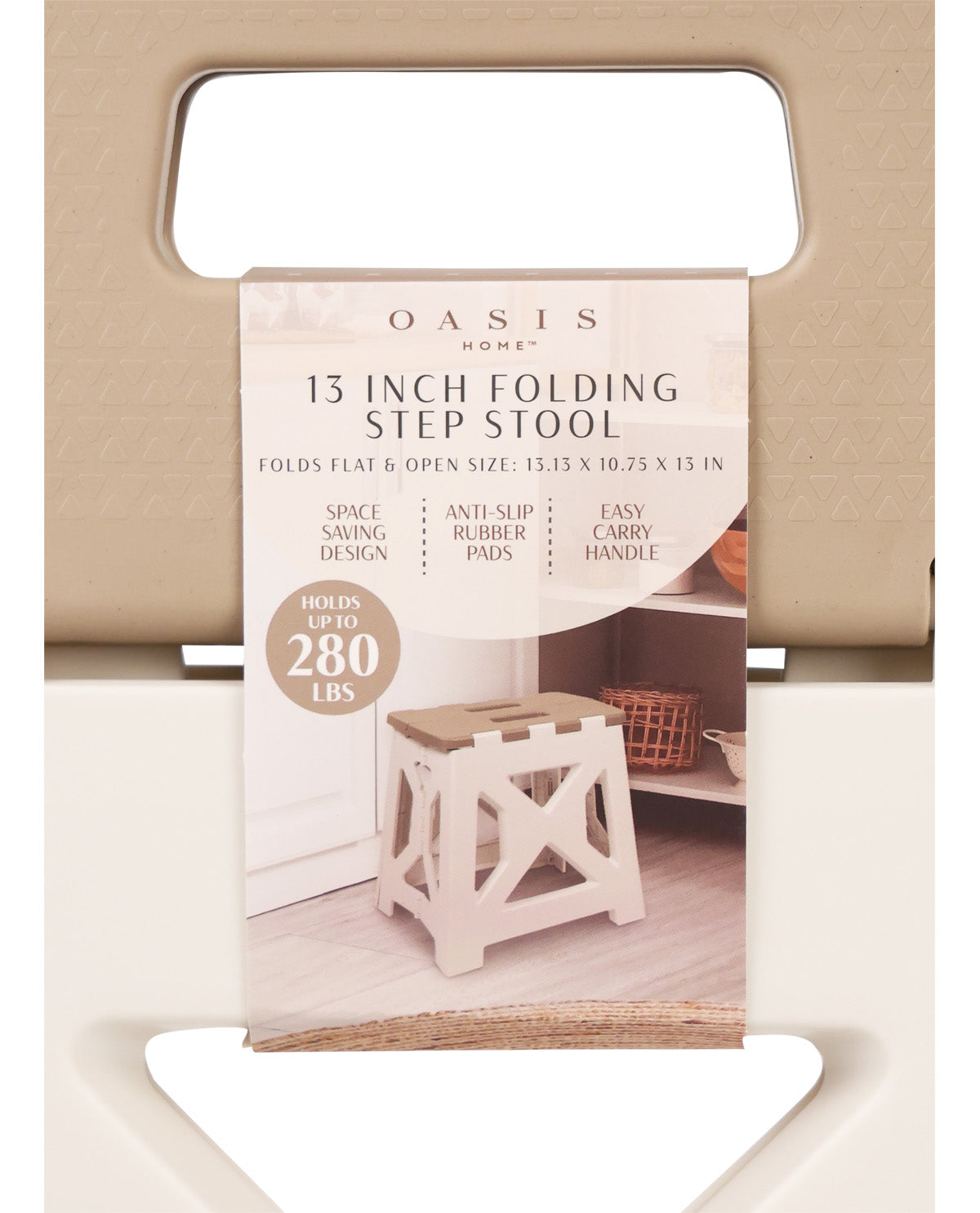 13" Farmhouse Step Stool - Mushroom