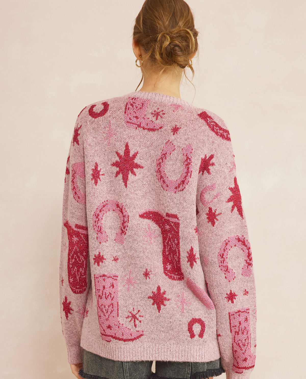 PLUS Western Patterned Sweater