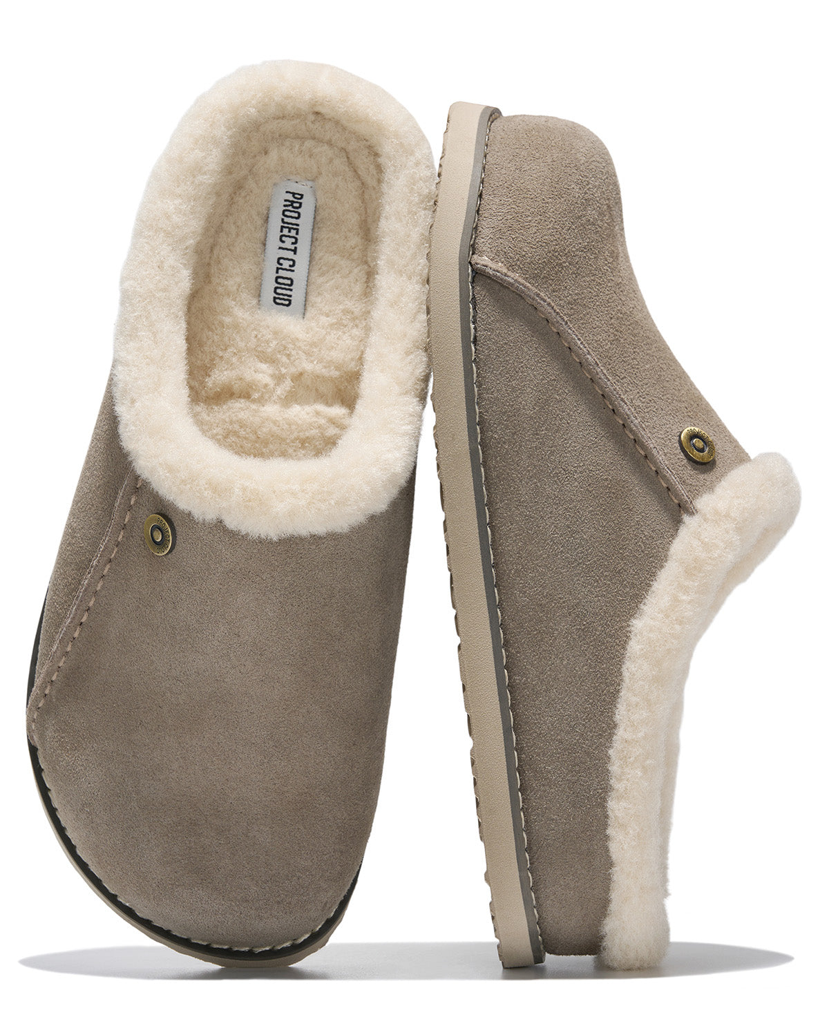 Project Cloud Tali Fur Trim Suede Clog