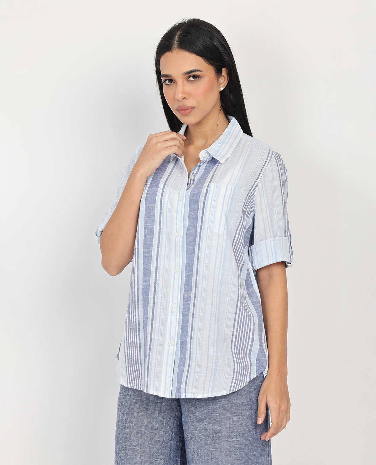 Dash 3/4 Sleeve Linen Top