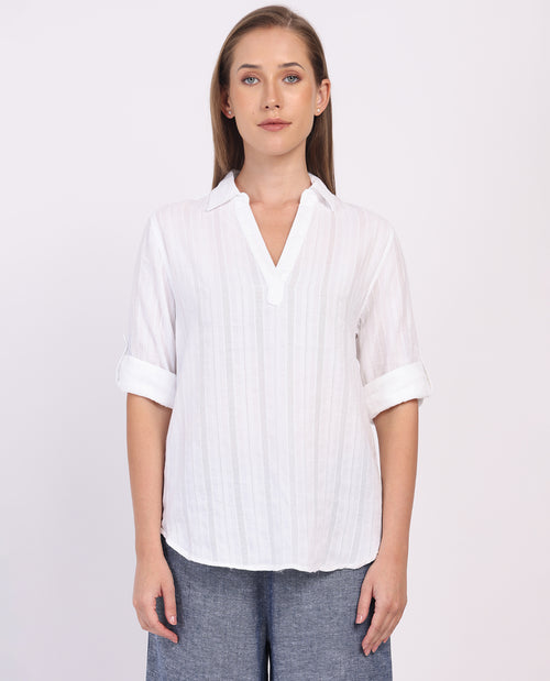 Dash 3/4 Sleeve Linen Top