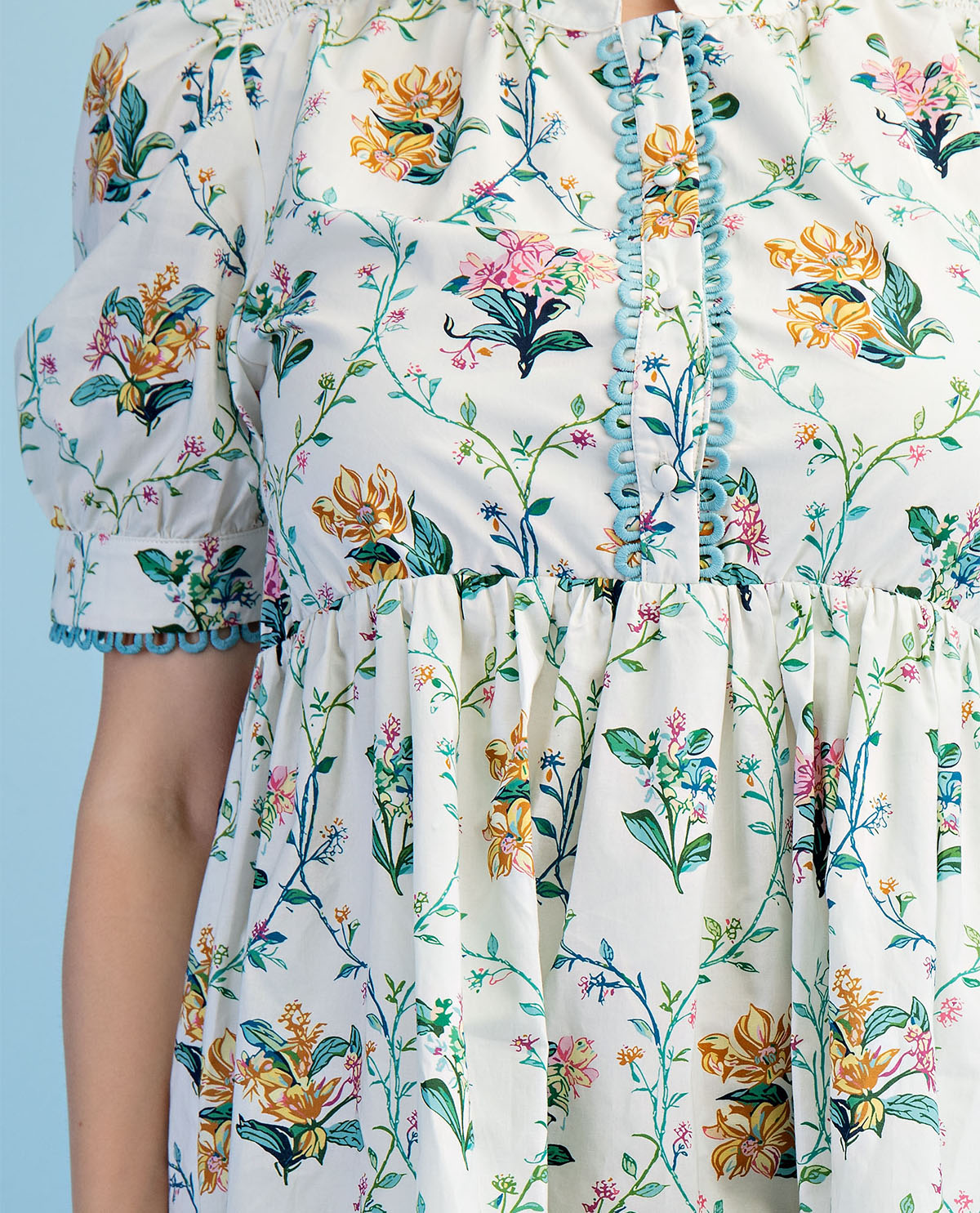 Gigio Vine Floral Print Dress Green Mix