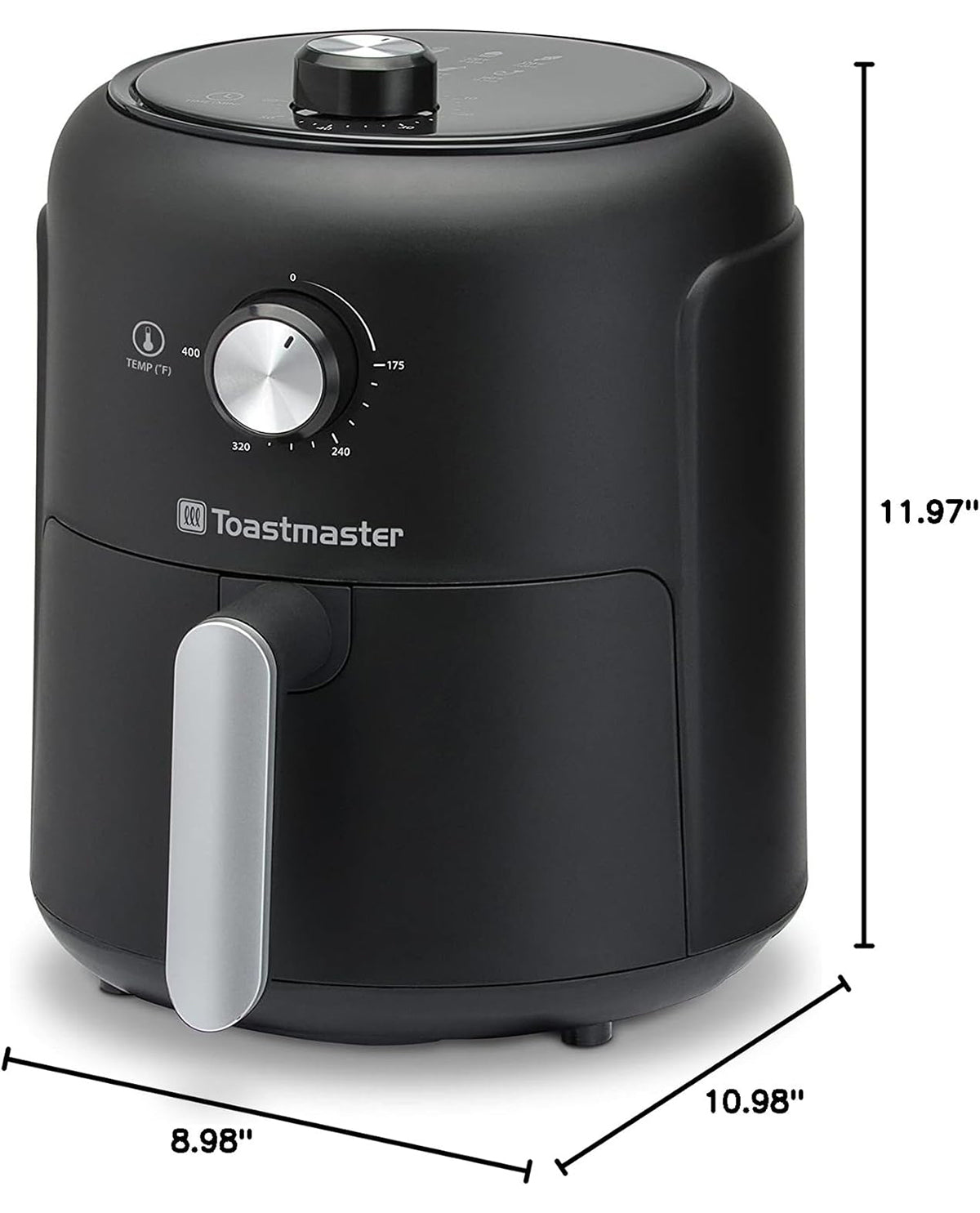 Toastmaster Black 2.6 Quart Air Fryer