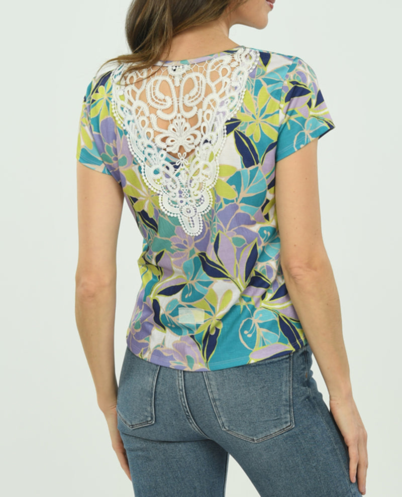 Grimsby Print Tie Front Top