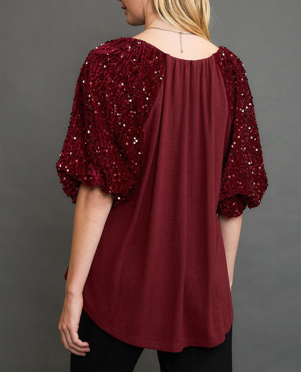 Velvet Sequin Sparkle Top