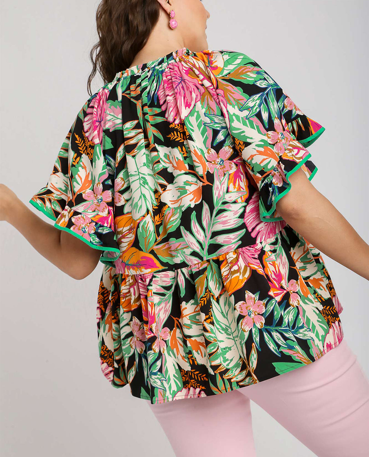 PLUS Tropical Print Top